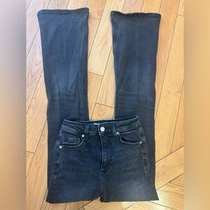 Washed Black/Grayish Black Flare Jeans